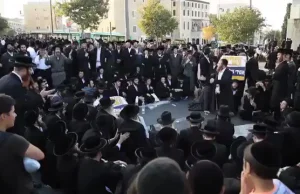 In Jerusalem, Israel, Jews protested against compulsory military service