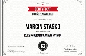 StrefaKursów - Testujemy kurs programowania python