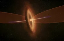 ALMA dostrzega dwa niezależne strumienie gazu z jednej gwiazdy.
