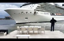 Giant Cruise Ship Nearly Hitting A House In Port Everglades