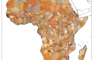 Mapa Murdocka, czyli jak wyglądałaby Afryka w podziale etnicznym.