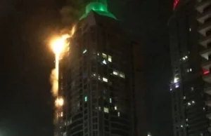 Pożar apartamentowca w Dubaju.