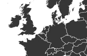 Mapa Europy pokazująca opinie na temat murzynów.