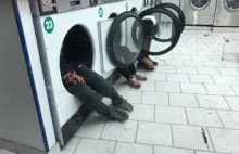 Skandal w Paryżu. Tzw. uchodźcy spali w publicznej pralni
