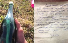 List w butelce pisany cyrylicą znaleziony na Alasce.