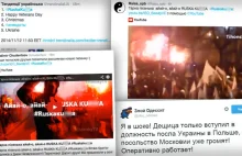 Płonąca budka pod ambasadą Rosji hitem na Ukrainie. Pomylili marsze