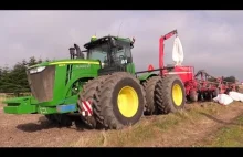 Bezorkowa uprawa rzepaku za pomocą John Deere'a 9510R.