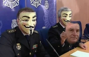 Hiszpańska policja zaatakowana przez Anonymous