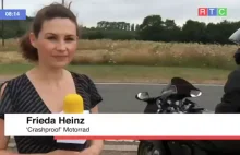 Motocykiel odporny na wypadki - tak naprawde obraz kamery wysylany do helmu.