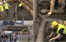 Archeolodzy odkryli drewnianą drogę pod Starym Rynkiem w Poznaniu
