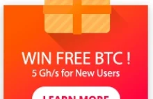 Win FREE BTC! 5 GHS for New Users!