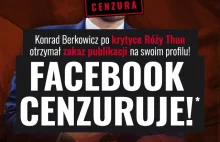 Berkowicz po krytyce Róży Thun otrzymał zakaz publikacji na swoim profilu