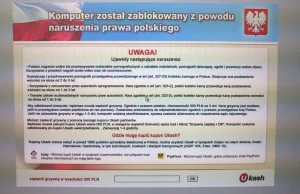Twój komputer został zablokowany z powodu naruszenia prawa polskiego...