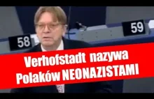 Guy Verhofstadt o polskich patriotach: NEONAZIŚCI