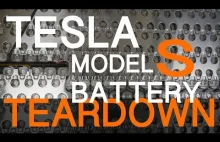 Akumulator Tesla model S rozłożony na części.