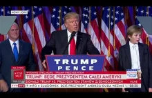 [LEKTOR PL] Pierwsze Przemówienie Donalda Trumpa jako Prezydenta elekta.