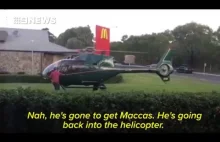Głodny pilot przyleciał helikopterem do McDonald's