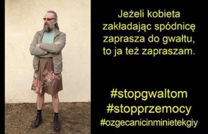 Założył spódnicę w akcie solidarności z molestowanymi. I posypały się...