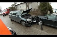 POV: Wypadek Konotopska, 3 samochody, 2 osoby poszkodowane