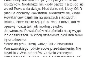 Wnuczka powstańców o modzie na powstańcze gadżety: rzygać mi się chce