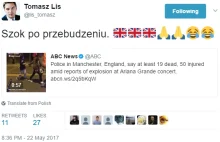 Lis ma bekę z zamachów w Manchesterze