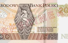 Na banknocie 200 zł jest zamordowany orzeł w trumnie