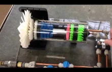 Model silnika odrzutowego wykonany drukarką 3D