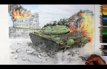 Już jest! Mój pierwszy narysowany czołg z World of Tanks!