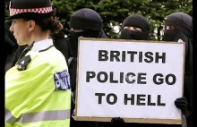 Muzułmańskie protesty na ulicach Londynu.
