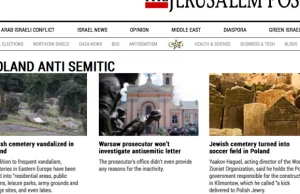 "Jerusalem Post" publikuje teksty pod tagiem „POLAND ANTI SEMITIC".