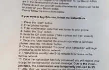 Użytkownicy bankomatów Bitcoin oszukani za pomocą... zwykłej kartki papieru