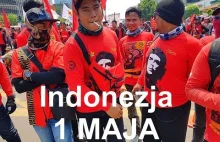 Indonezja, Dżakarta - Pochód pierwszomajowy...