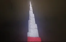 Polska flaga na najwyższym budynku świata! Biało-Czerwony Burj Khalifa!
