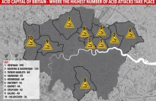 Wielka Brytania ma najwięcej ataków kwasem (per capita) na świecie