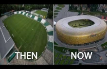 Stadiony w Ekstraklasie - jakiś czas temu VS teraz.