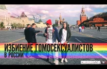 reakcja przechodniów na gejów w Rosji