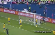 Piękny gol na 3:2 dla Anglików eliminujący Szwedów z Euro 2012.