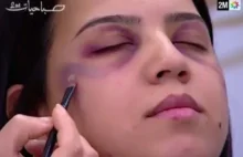 Marokańska telewizja pokazuje kobietom, jak ukryć siniaki po pobiciu przez męża.