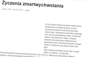 Kontrowersyjne życzenia księdza z Piły