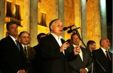 Lech Kaczyński w Gruzji - przemówienie na wiecu w sierpniu 2008