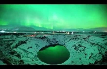 Światła północy na Islandii