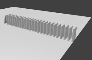 Efekt domino - tylko 10 linii kodu w Python w Blender 3d