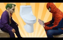 Joker vs Spiderman Toilet Battle with Elsa and Baby Superman