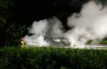 Tragiczny pożar auta – spłonął młody mężczyzna