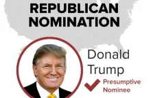 Donald Trump ma 1,238 delegatów i oficjalnie zdobył nominację GOP