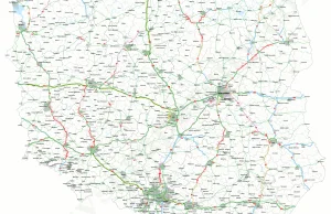 Mapa stanu budowy autostrad i dóg ekspresowych w Polsce na 20.07.2016