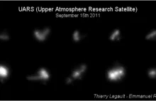 Zaobserwowane przez teleskop obrazy sztucznego satelity UARS z odl. 316 km