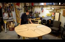 Niesamowity, okrągły stół który można powiększać w nietuzinkowy sposób.
