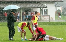 Burza na meczu w Austrii, ośmiu zawodników rannych od uderzenia pioruna...