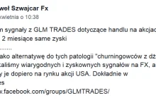 # Paweł Szwajcar lider Grupy Traderów, sygnały transakcyjne GLM Trades...